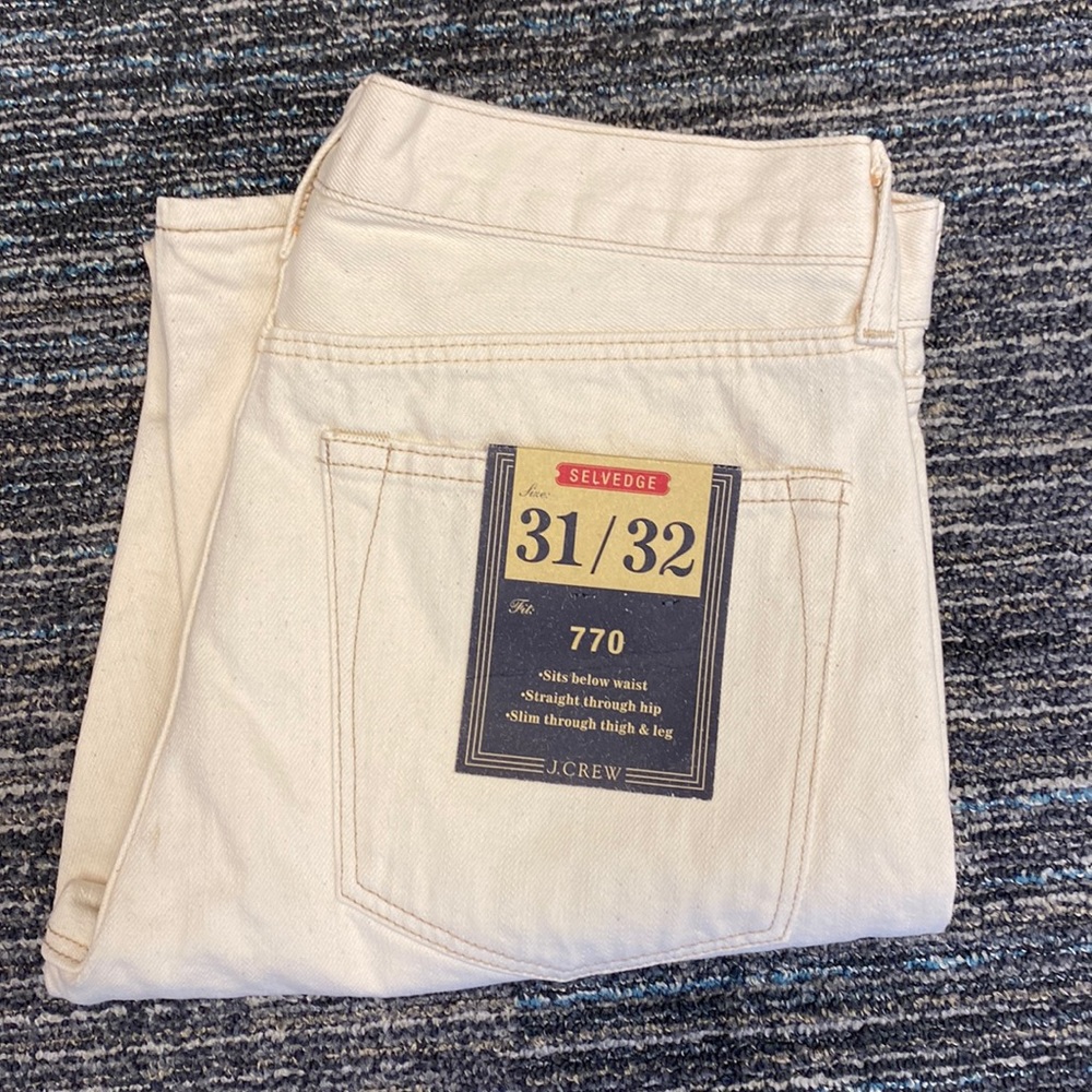 J Crew Selvedge Jeans 31 x 32. NWT